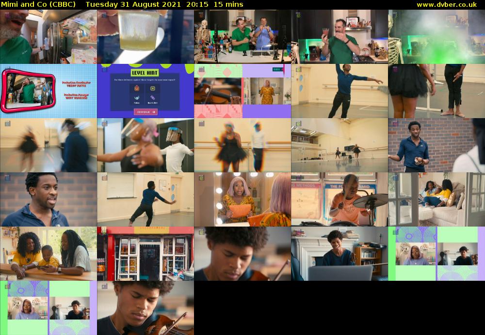 Mimi and Co (CBBC) Tuesday 31 August 2021 20:15 - 20:30