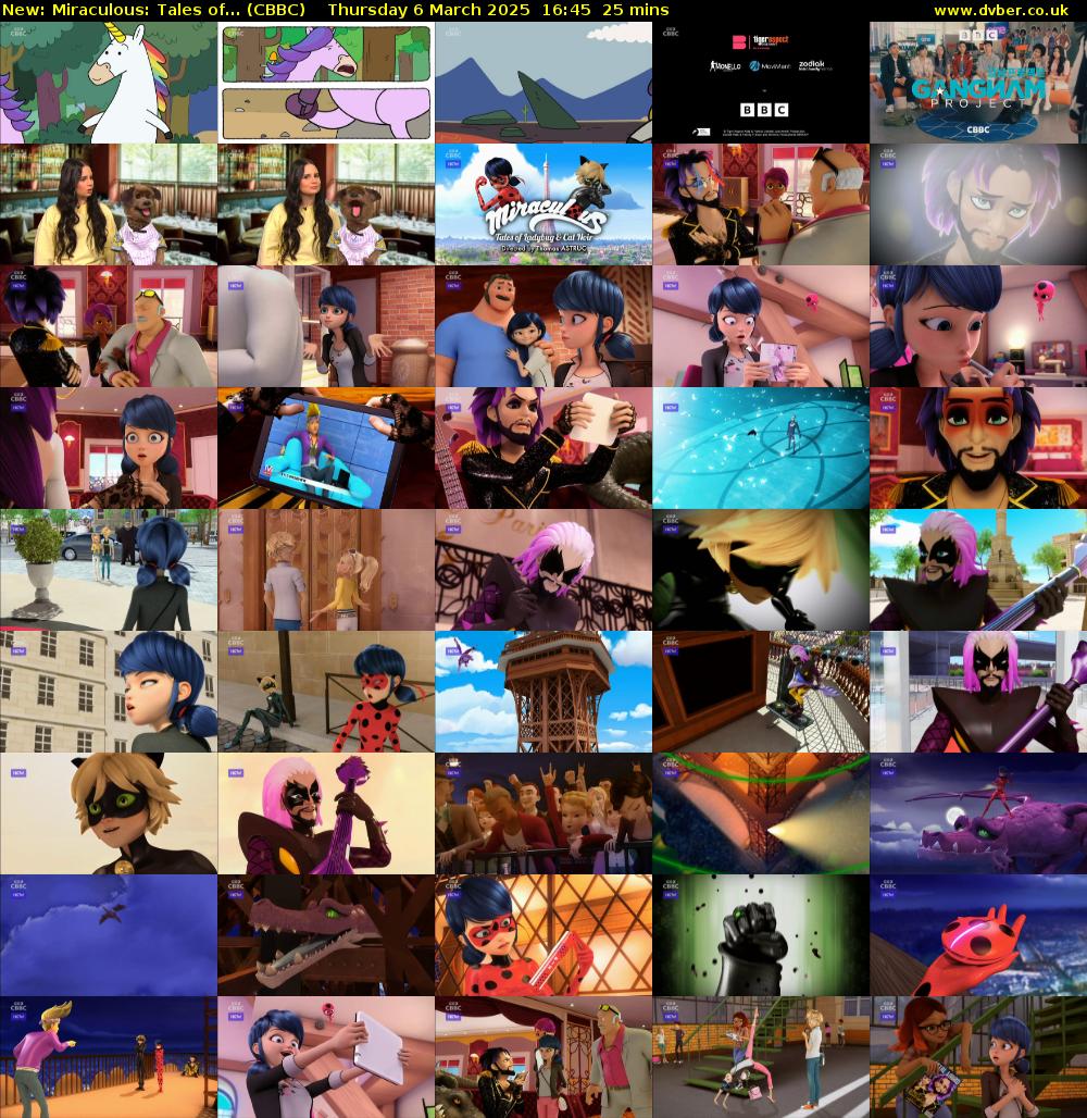 Miraculous: Tales of... (CBBC) Thursday 6 March 2025 16:45 - 17:10