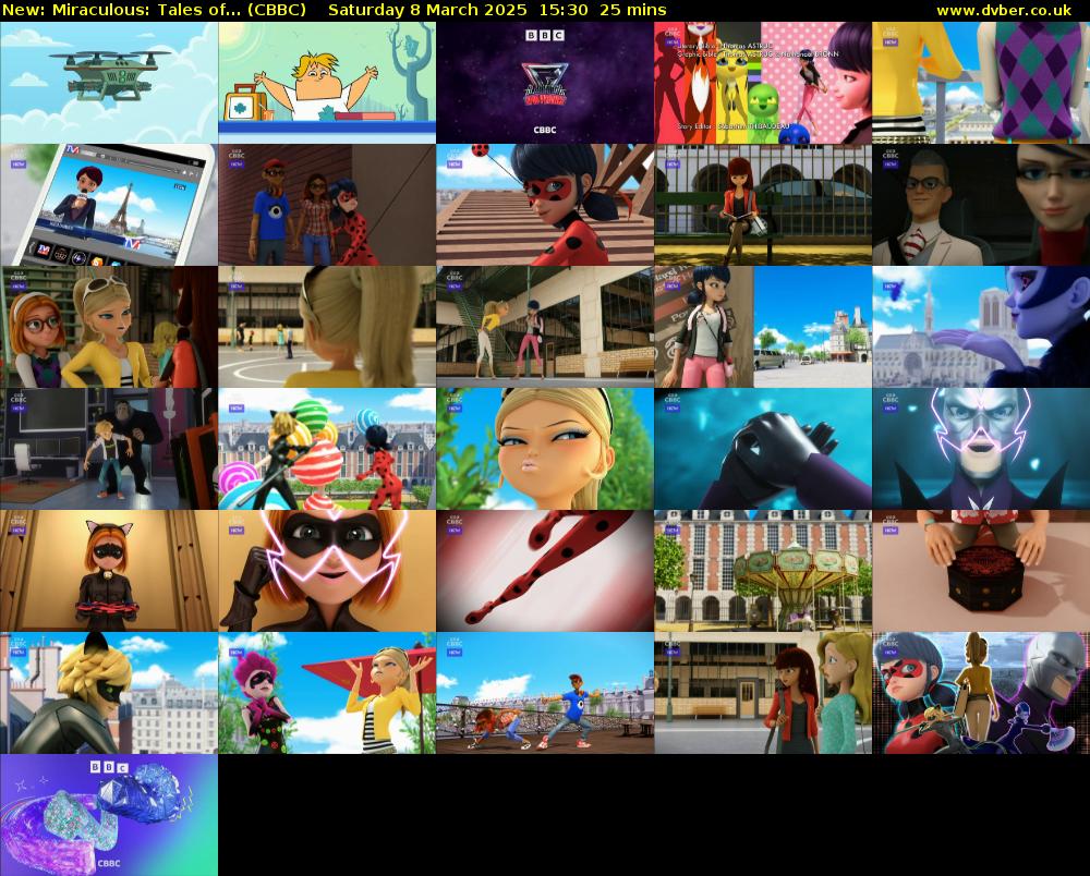 Miraculous: Tales of... (CBBC) Saturday 8 March 2025 15:30 - 15:55