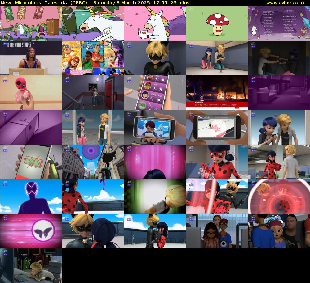 Miraculous: Tales of... (CBBC) Saturday 8 March 2025 17:55 - 18:20