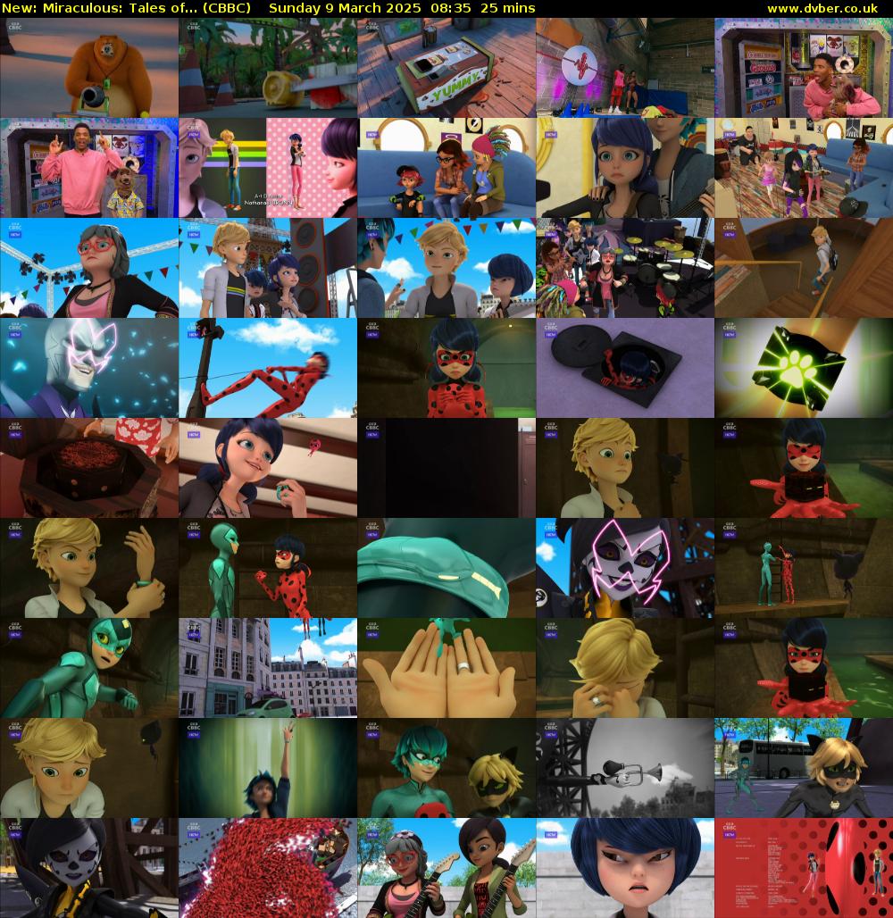Miraculous: Tales of... (CBBC) Sunday 9 March 2025 08:35 - 09:00