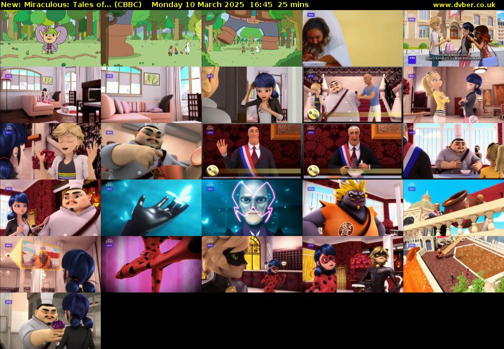 Miraculous: Tales of... (CBBC) Monday 10 March 2025 16:45 - 17:10
