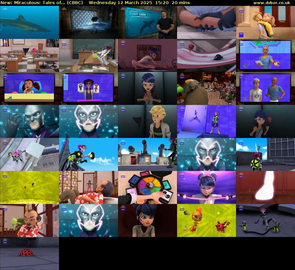 Miraculous: Tales of... (CBBC) Wednesday 12 March 2025 15:20 - 15:40