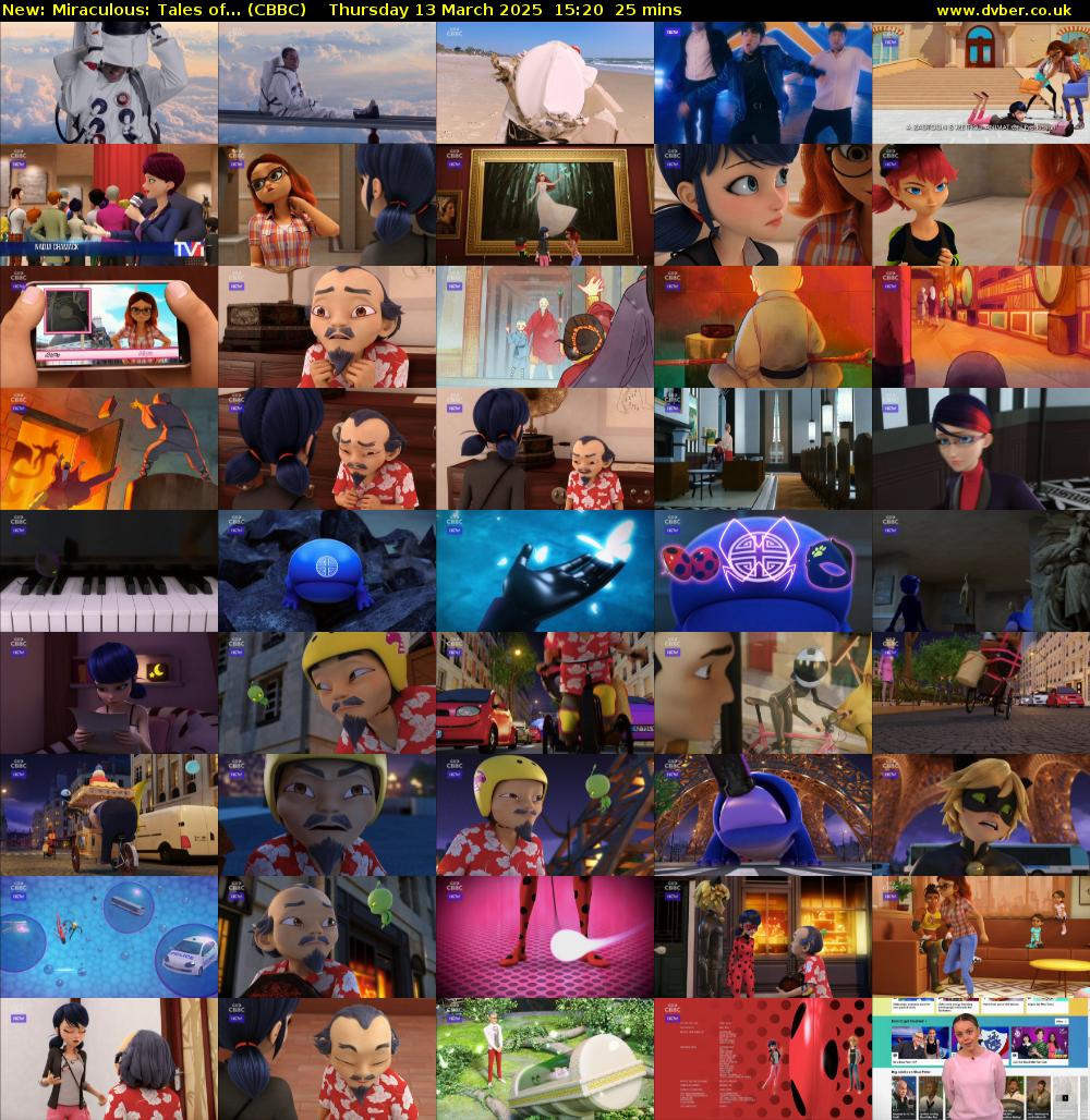 Miraculous: Tales of... (CBBC) Thursday 13 March 2025 15:20 - 15:45