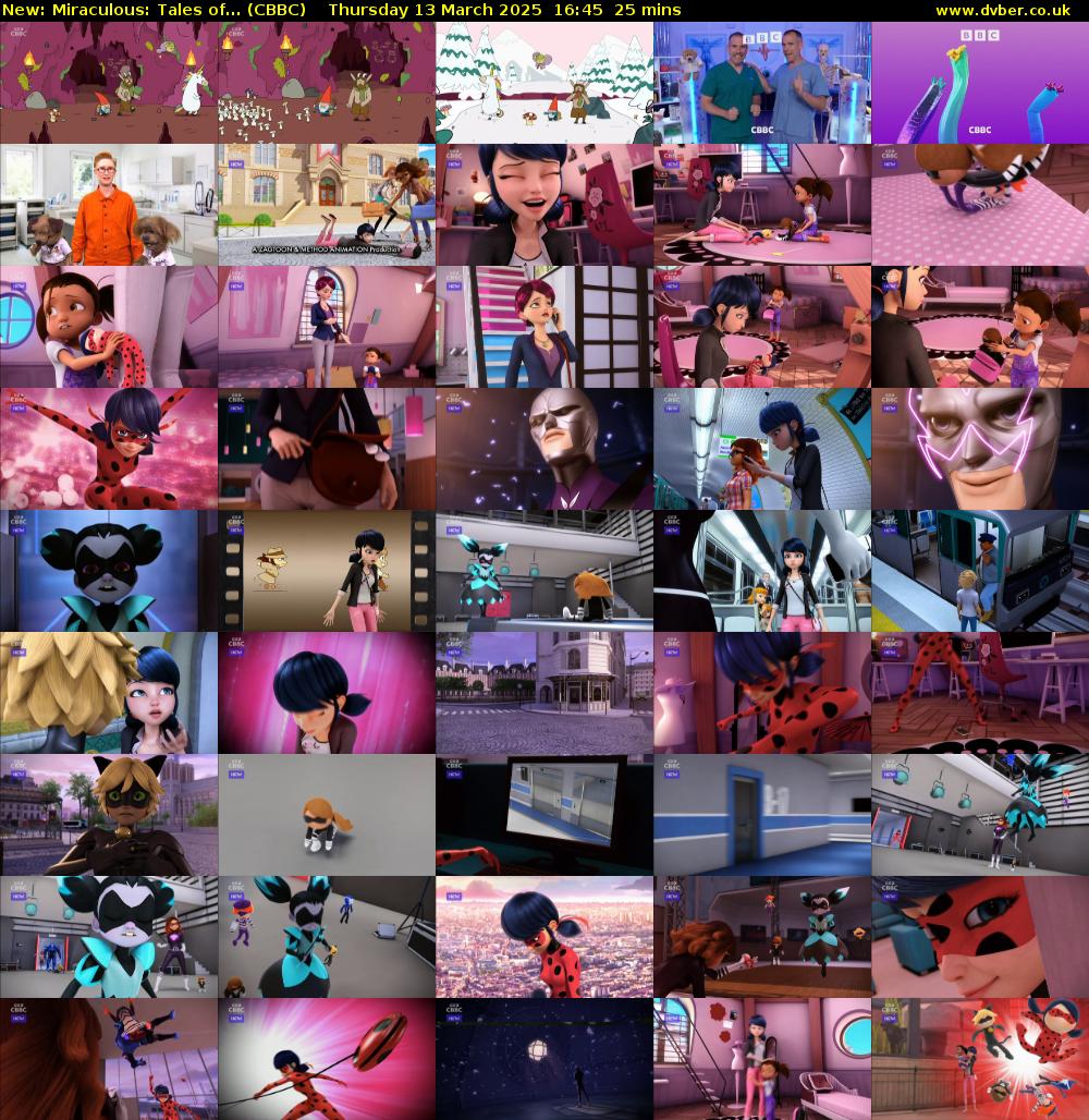 Miraculous: Tales of... (CBBC) Thursday 13 March 2025 16:45 - 17:10
