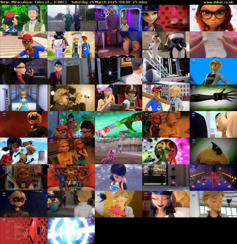 Miraculous: Tales of... (CBBC) Saturday 15 March 2025 09:00 - 09:25