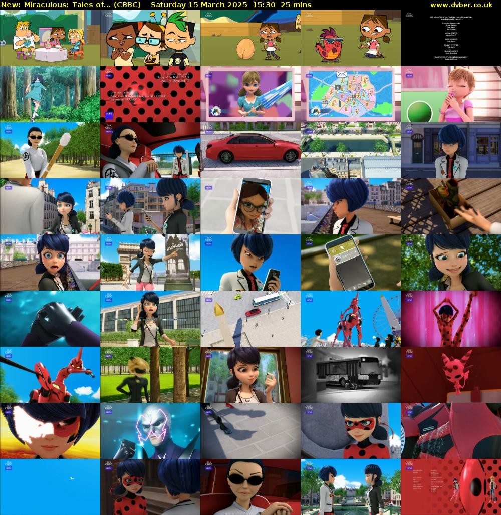 Miraculous: Tales of... (CBBC) Saturday 15 March 2025 15:30 - 15:55