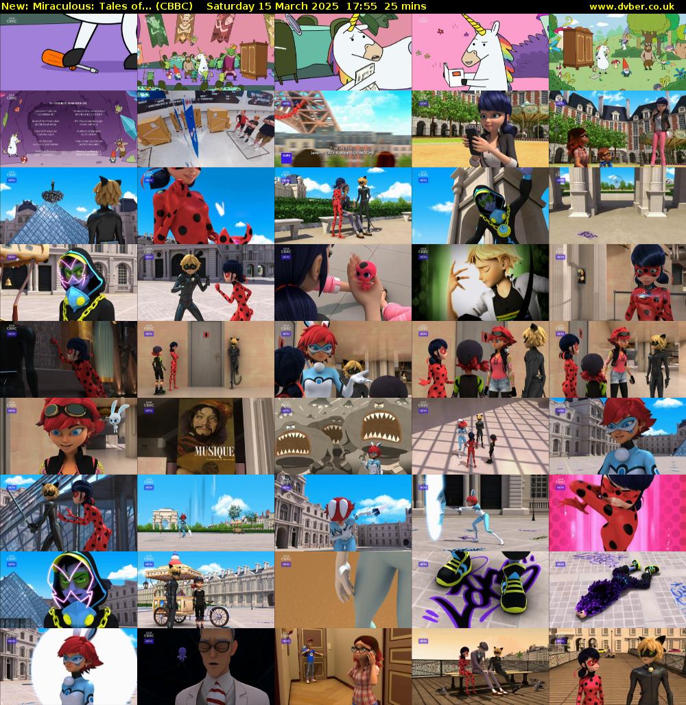 Miraculous: Tales of... (CBBC) Saturday 15 March 2025 17:55 - 18:20