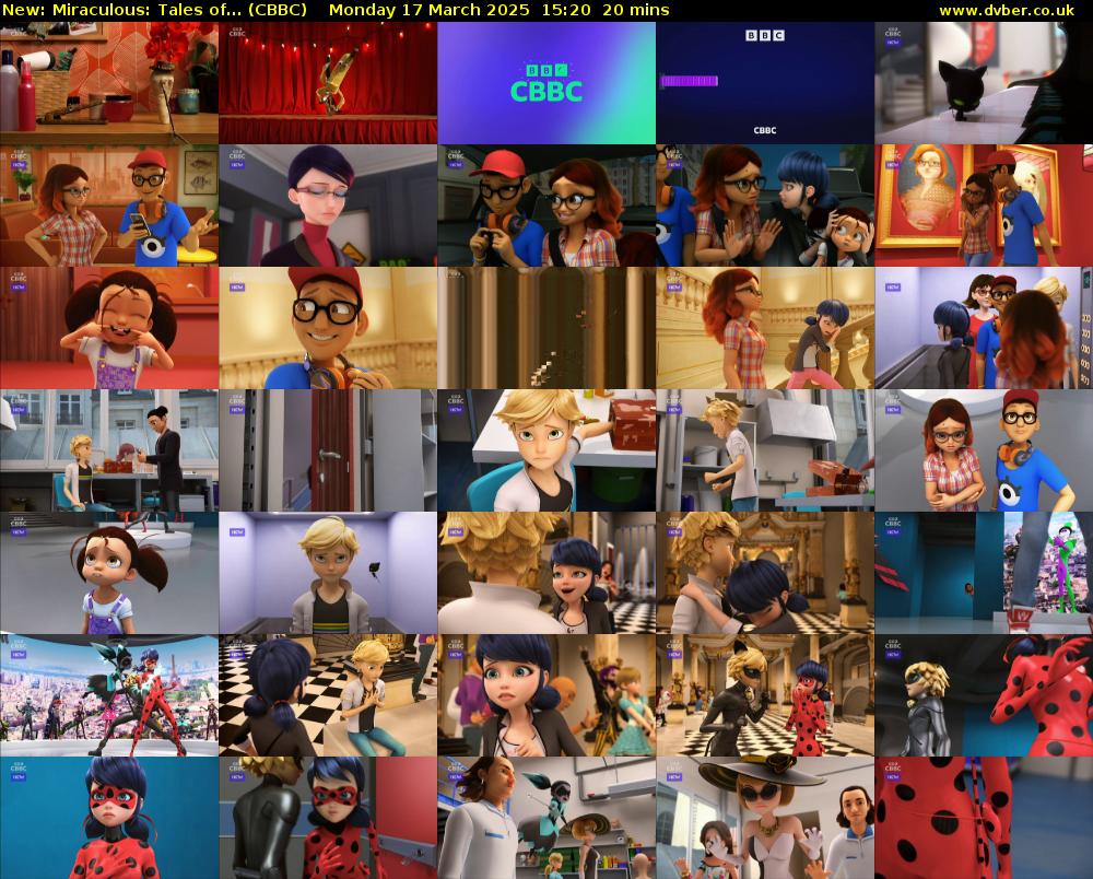 Miraculous: Tales of... (CBBC) Monday 17 March 2025 15:20 - 15:40