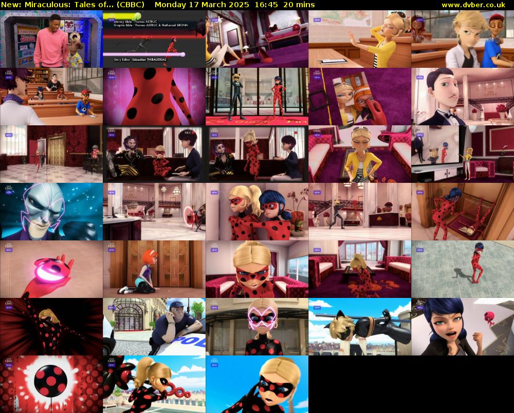 Miraculous: Tales of... (CBBC) Monday 17 March 2025 16:45 - 17:05