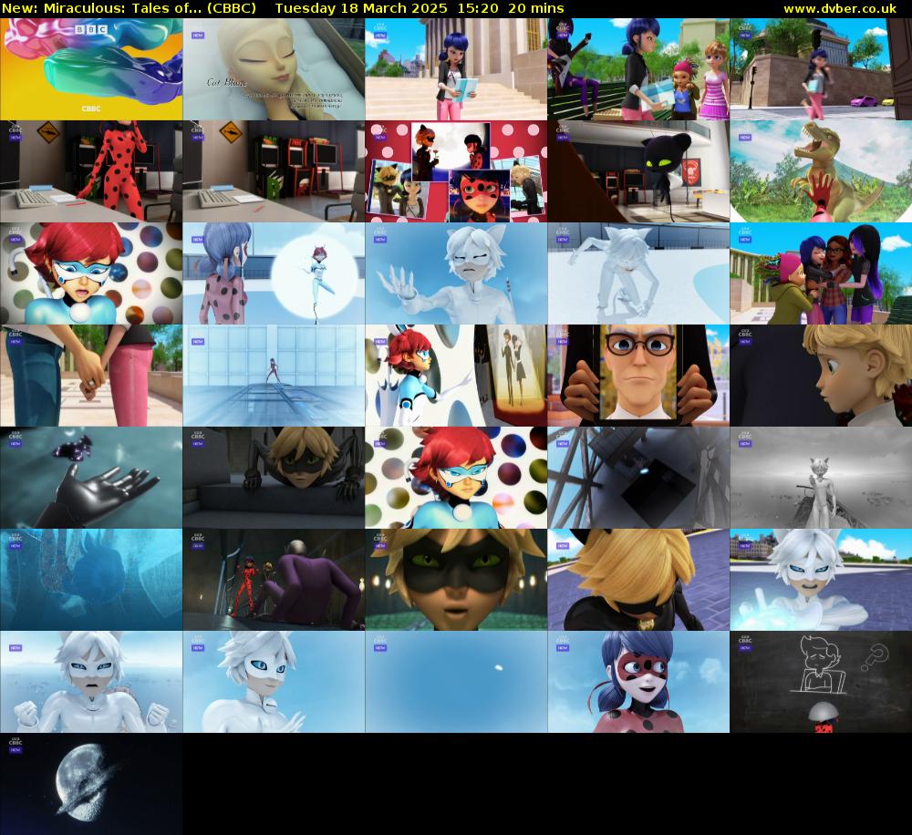 Miraculous: Tales of... (CBBC) Tuesday 18 March 2025 15:20 - 15:40