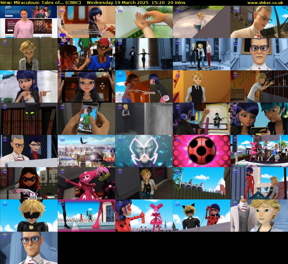 Miraculous: Tales of... (CBBC) Wednesday 19 March 2025 15:20 - 15:40