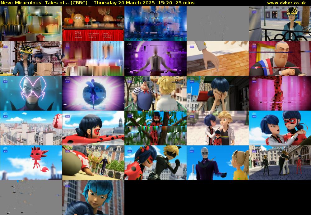 Miraculous: Tales of... (CBBC) Thursday 20 March 2025 15:20 - 15:45