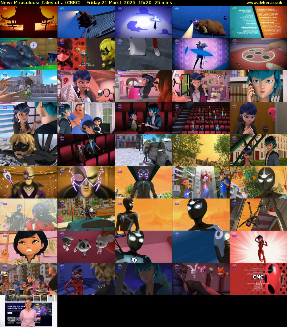 Miraculous: Tales of... (CBBC) Friday 21 March 2025 15:20 - 15:45