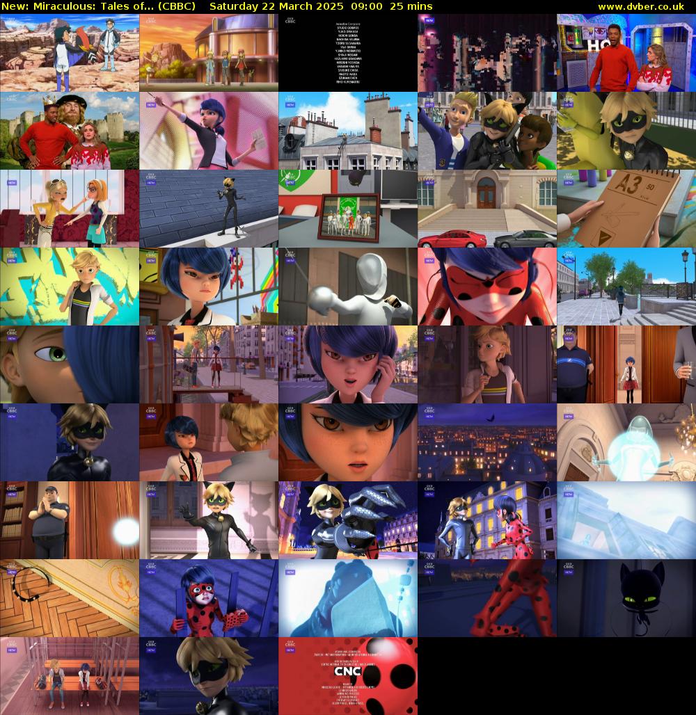 Miraculous: Tales of... (CBBC) Saturday 22 March 2025 09:00 - 09:25