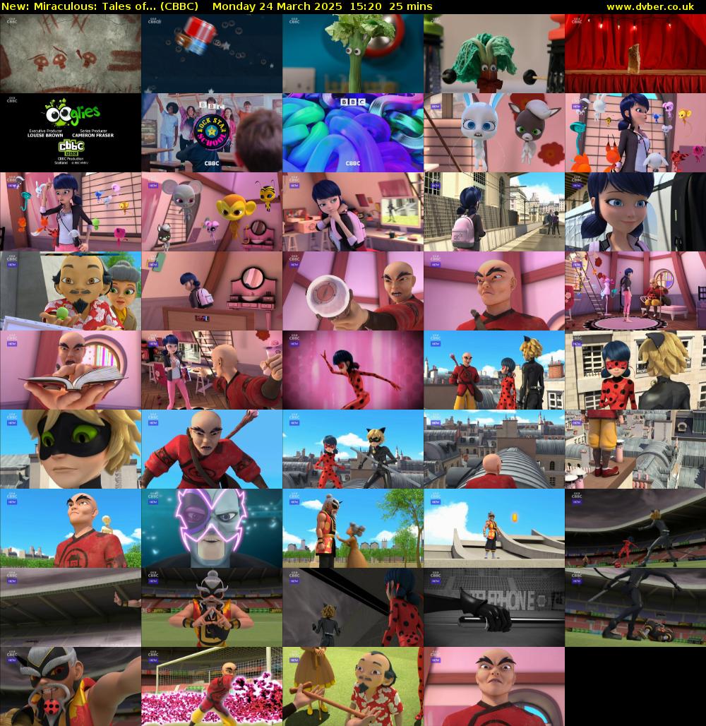 Miraculous: Tales of... (CBBC) Monday 24 March 2025 15:20 - 15:45
