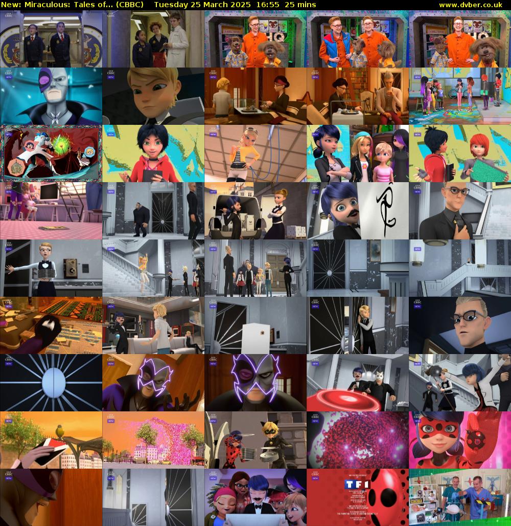 Miraculous: Tales of... (CBBC) Tuesday 25 March 2025 16:55 - 17:20