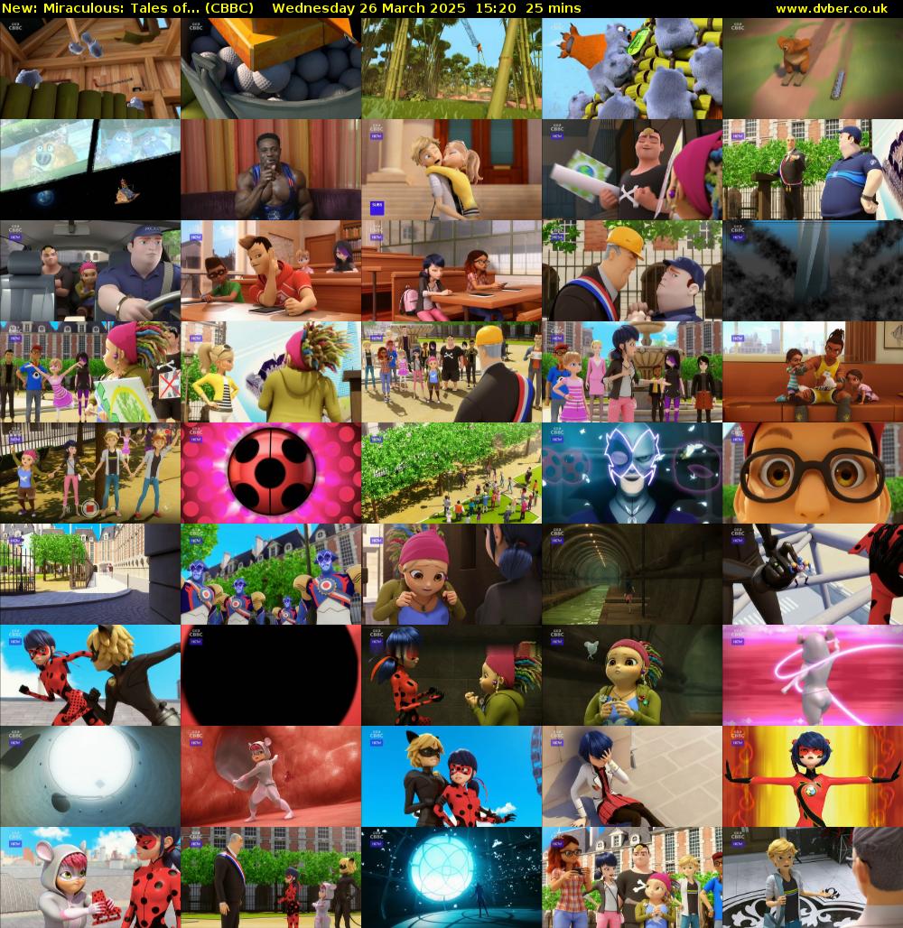 Miraculous: Tales of... (CBBC) Wednesday 26 March 2025 15:20 - 15:45