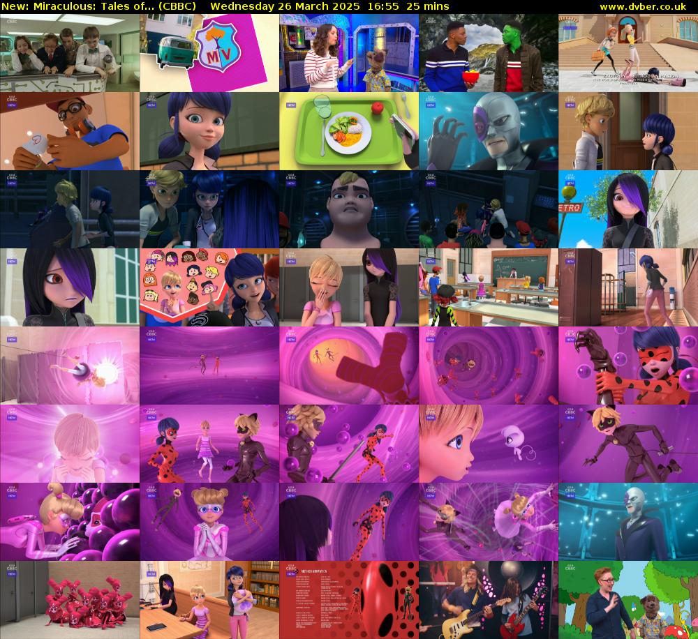 Miraculous: Tales of... (CBBC) Wednesday 26 March 2025 16:55 - 17:20