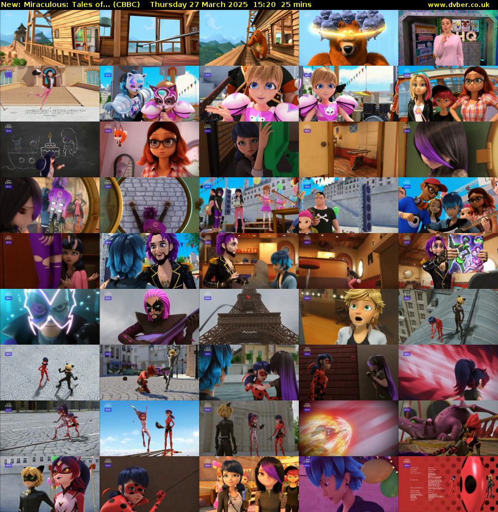 Miraculous: Tales of... (CBBC) Thursday 27 March 2025 15:20 - 15:45
