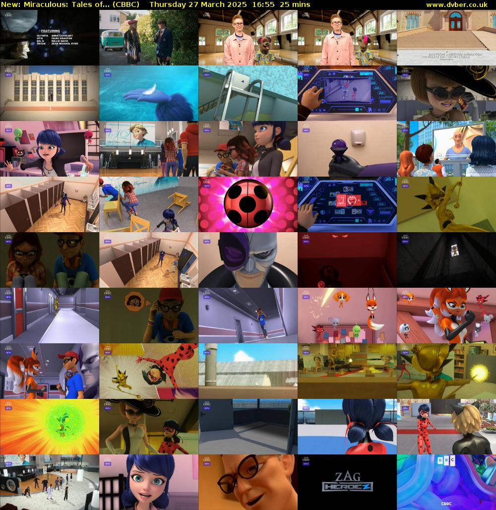 Miraculous: Tales of... (CBBC) Thursday 27 March 2025 16:55 - 17:20