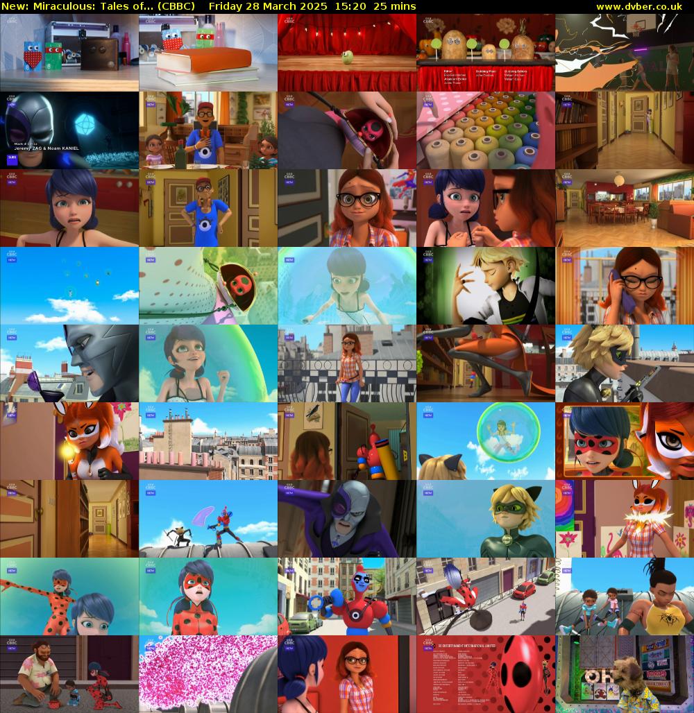 Miraculous: Tales of... (CBBC) Friday 28 March 2025 15:20 - 15:45