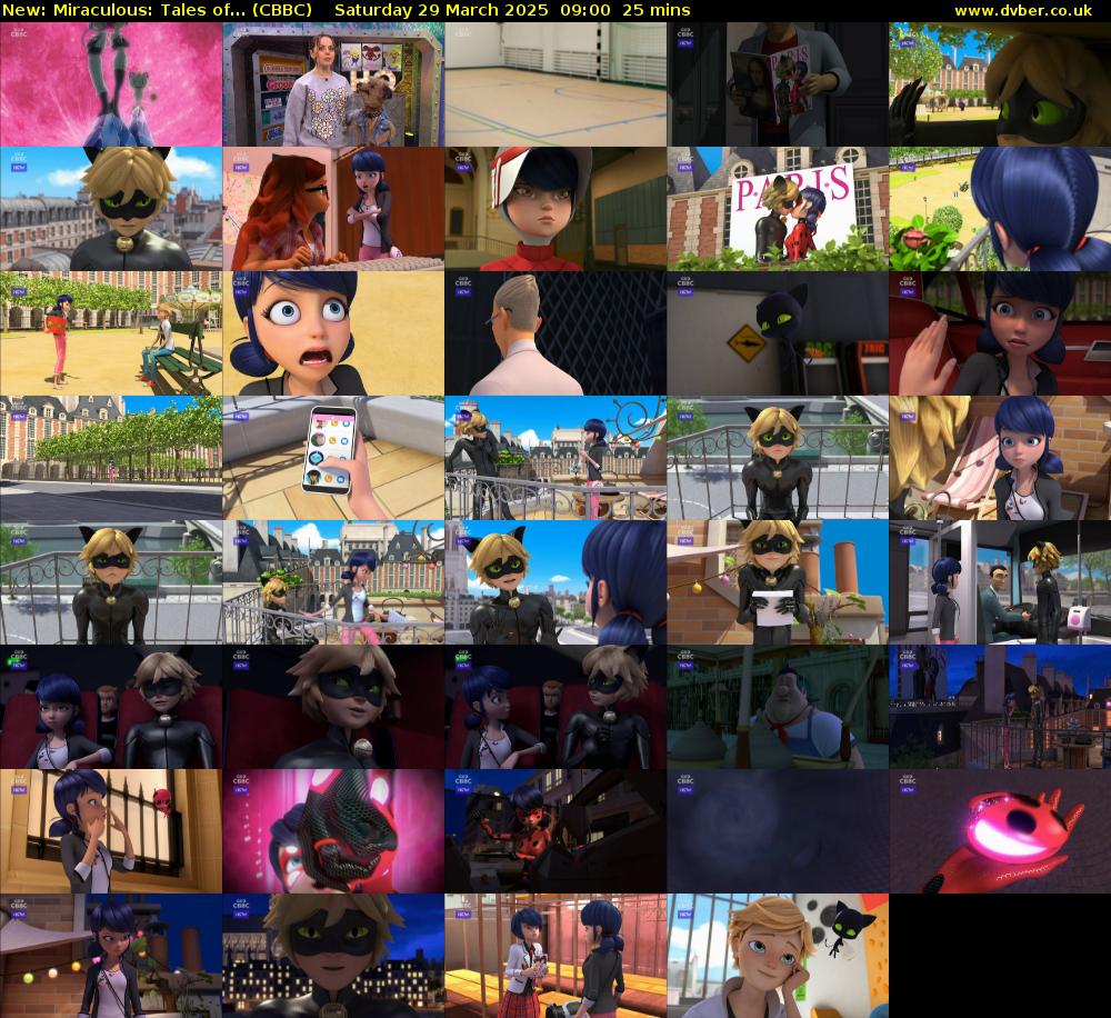 Miraculous: Tales of... (CBBC) Saturday 29 March 2025 09:00 - 09:25