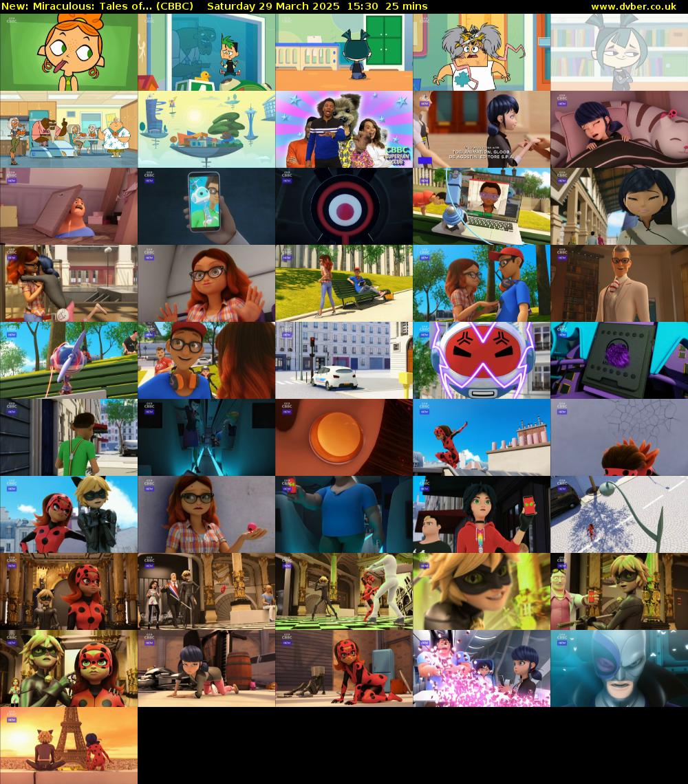 Miraculous: Tales of... (CBBC) Saturday 29 March 2025 15:30 - 15:55