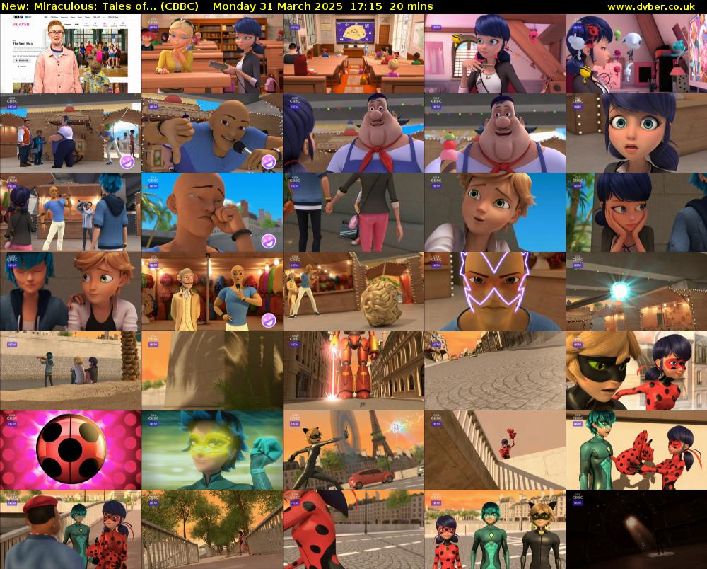 Miraculous: Tales of... (CBBC) Monday 31 March 2025 17:15 - 17:35