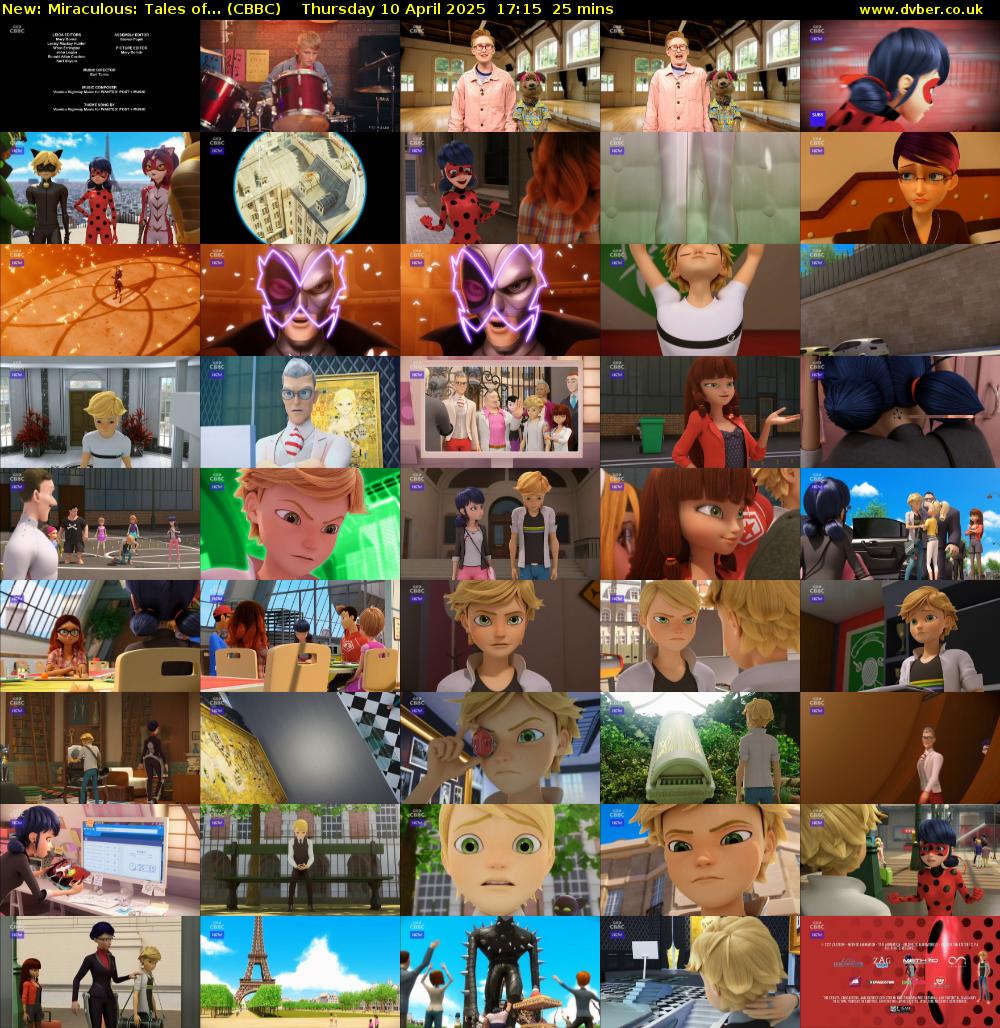 Miraculous: Tales of... (CBBC) Thursday 10 April 2025 17:15 - 17:40