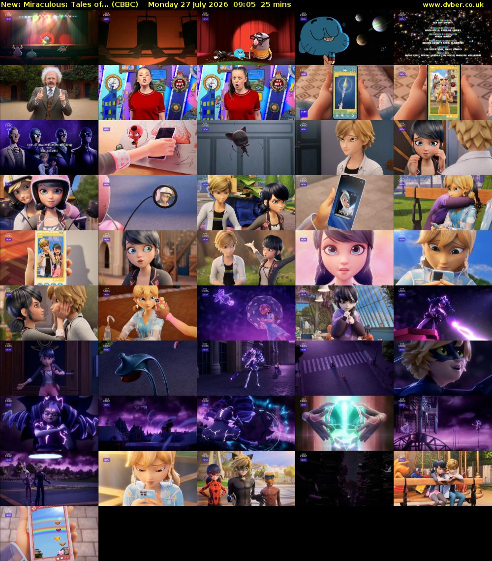 Miraculous: Tales of... (CBBC) Monday 27 July 2026 09:05 - 09:30