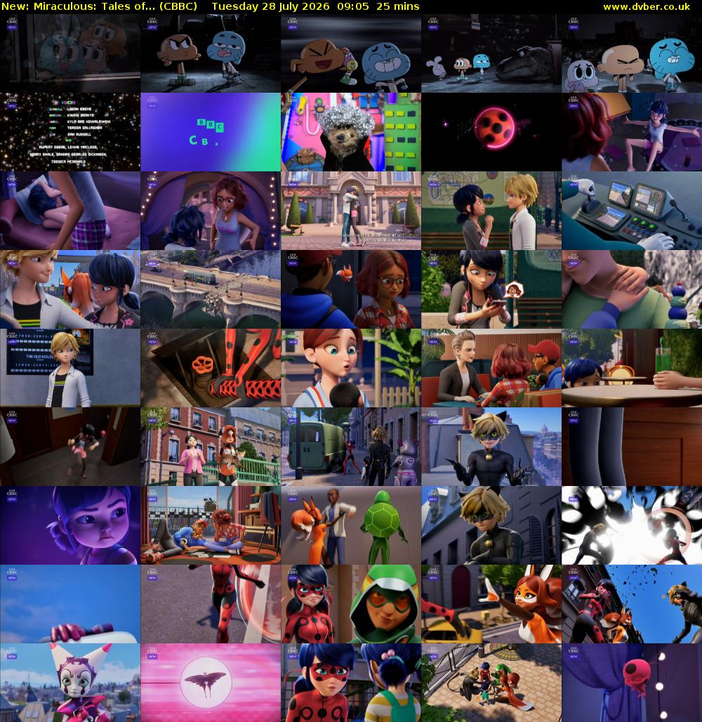 Miraculous: Tales of... (CBBC) Tuesday 28 July 2026 09:05 - 09:30