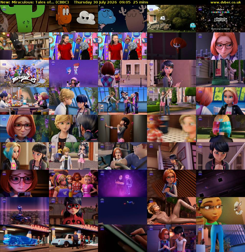 Miraculous: Tales of... (CBBC) Thursday 30 July 2026 09:05 - 09:30
