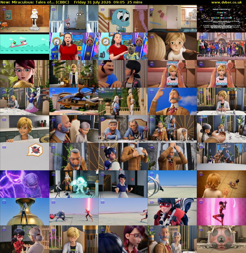 Miraculous: Tales of... (CBBC) Friday 31 July 2026 09:05 - 09:30