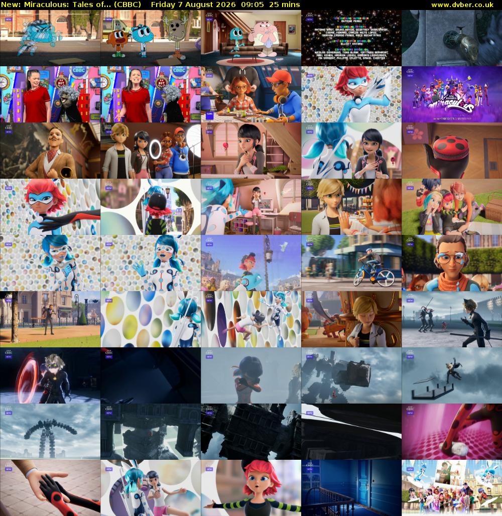 Miraculous: Tales of... (CBBC) Friday 7 August 2026 09:05 - 09:30