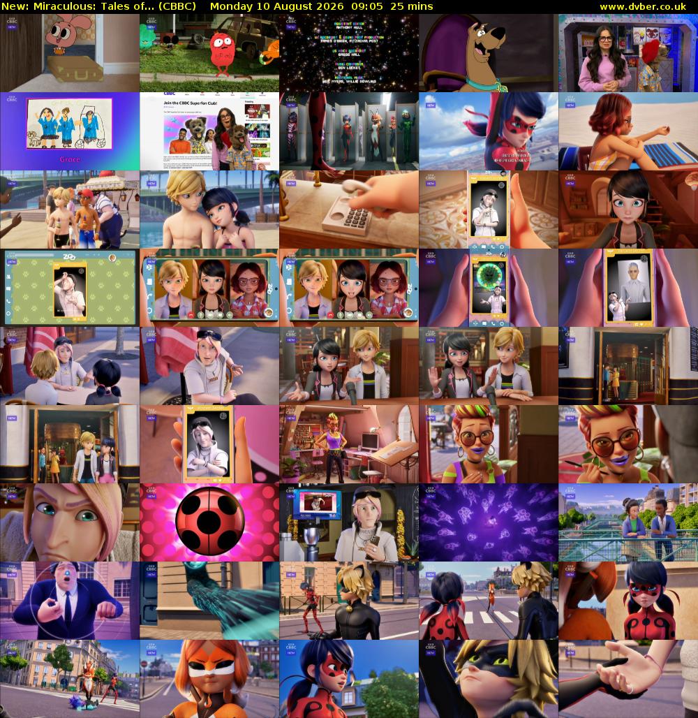 Miraculous: Tales of... (CBBC) Monday 10 August 2026 09:05 - 09:30