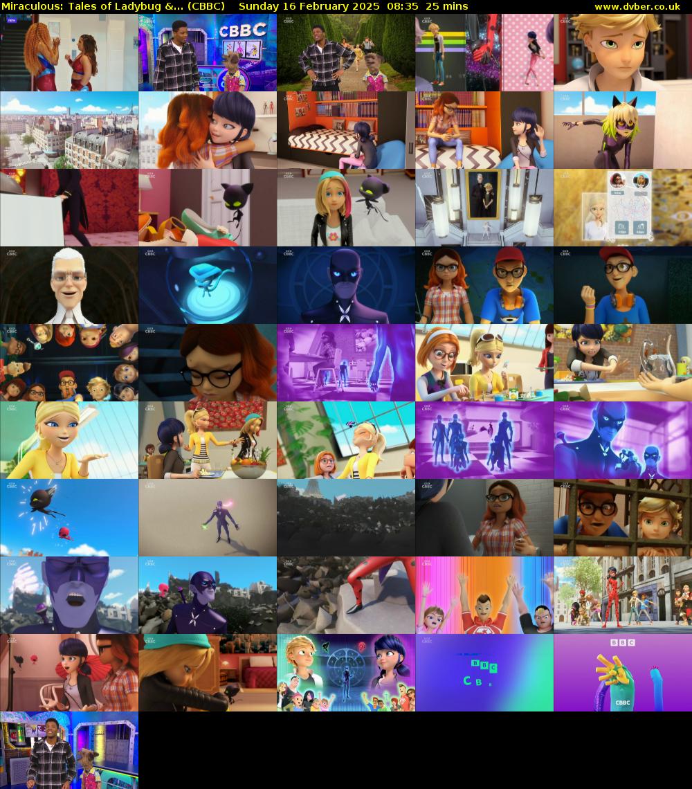 Miraculous: Tales of Ladybug &... (CBBC) Sunday 16 February 2025 08:35 - 09:00