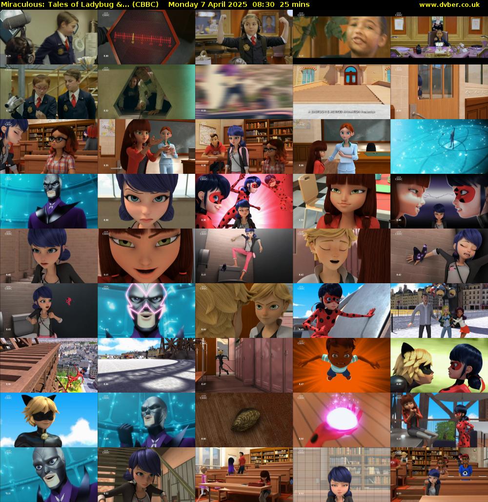 Miraculous: Tales of Ladybug &... (CBBC) Monday 7 April 2025 08:30 - 08:55