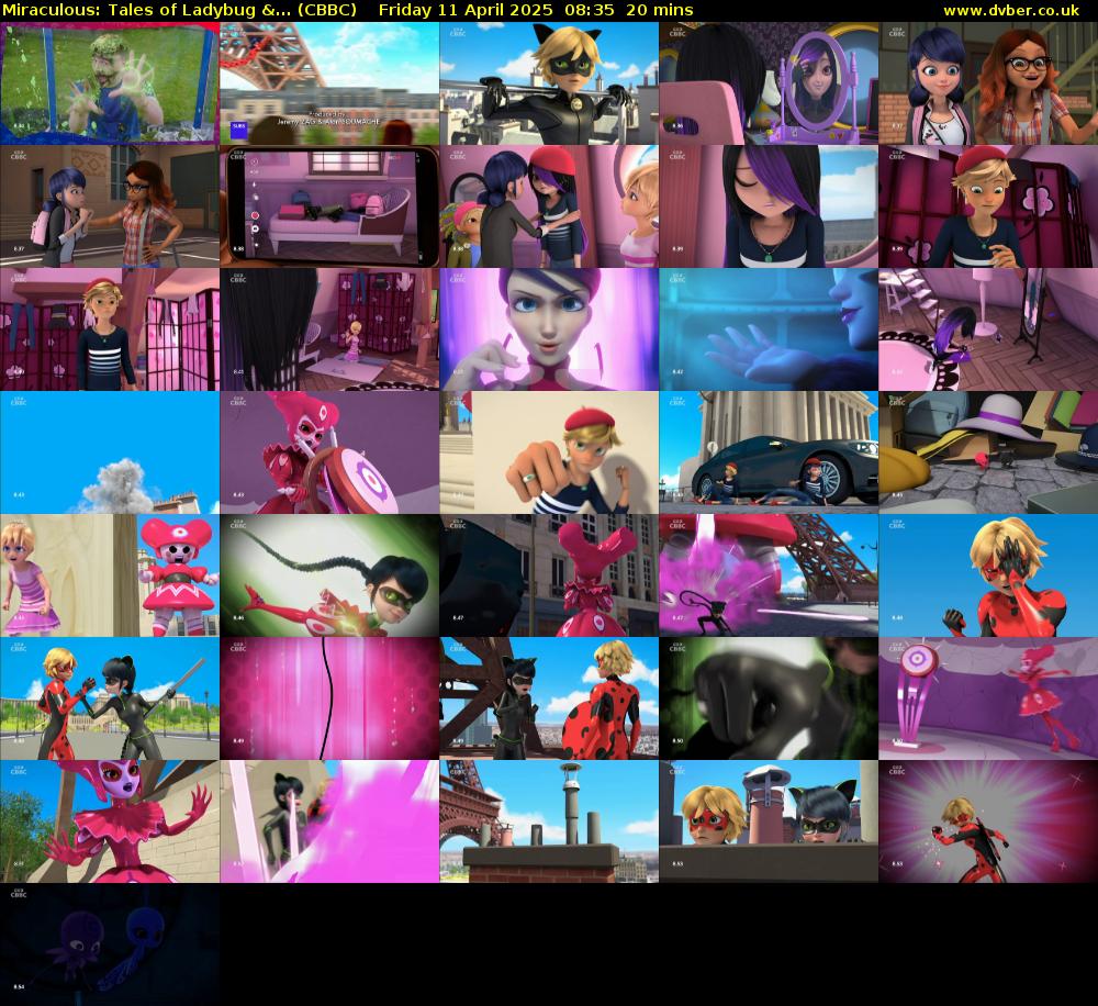 Miraculous: Tales of Ladybug &... (CBBC) Friday 11 April 2025 08:35 - 08:55