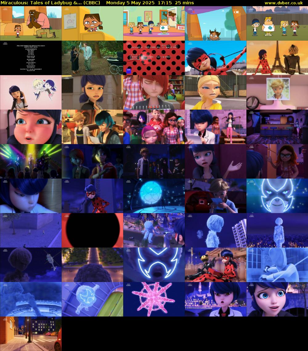 Miraculous: Tales of Ladybug &... (CBBC) Monday 5 May 2025 17:15 - 17:40