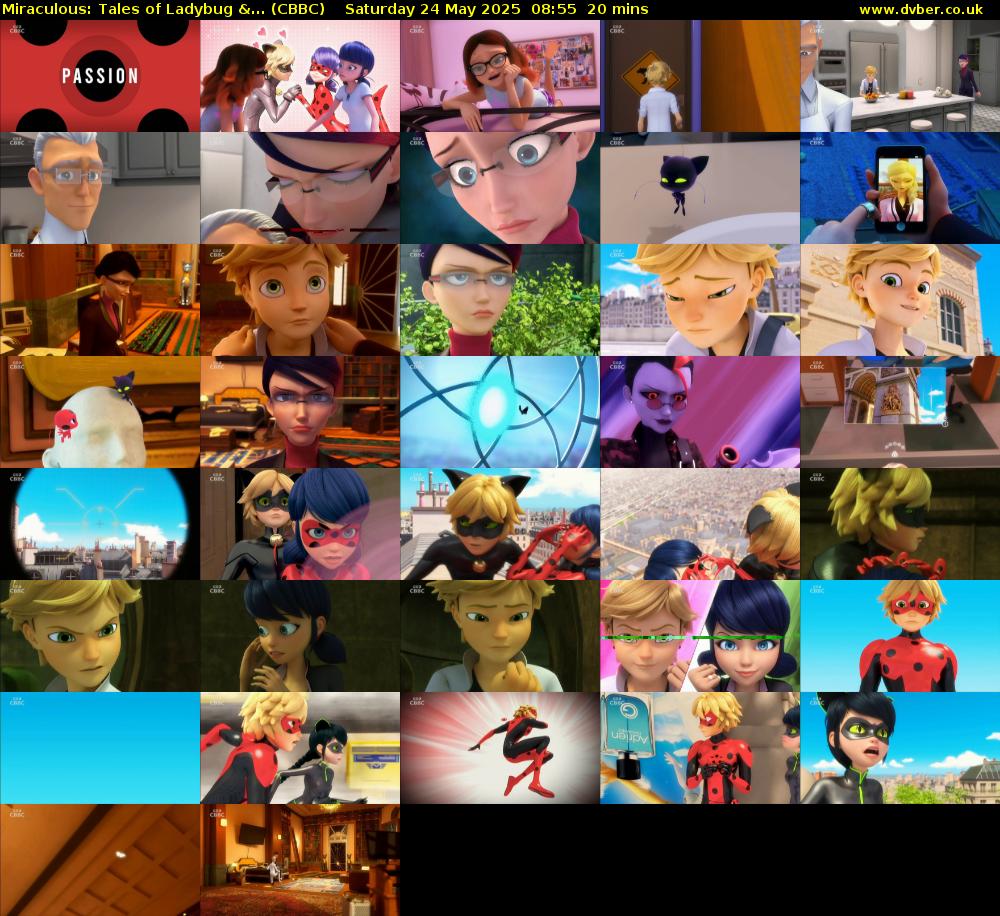 Miraculous: Tales of Ladybug &... (CBBC) Saturday 24 May 2025 08:55 - 09:15