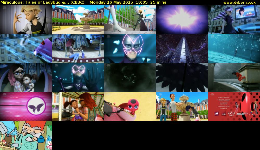 Miraculous: Tales of Ladybug &... (CBBC) Monday 26 May 2025 10:05 - 10:30