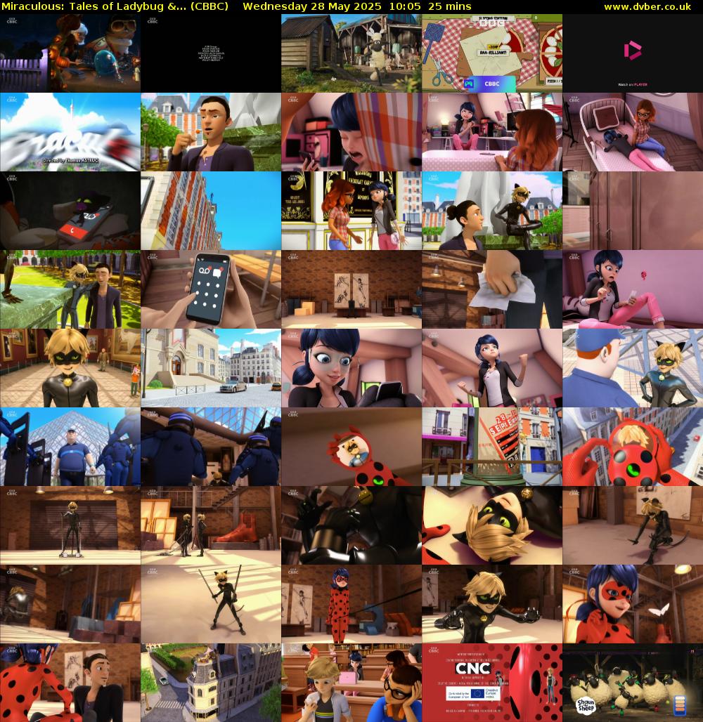 Miraculous: Tales of Ladybug &... (CBBC) Wednesday 28 May 2025 10:05 - 10:30