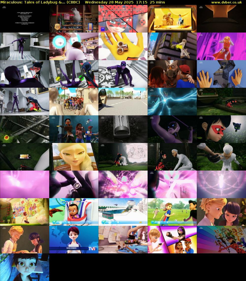Miraculous: Tales of Ladybug &... (CBBC) Wednesday 28 May 2025 17:15 - 17:40