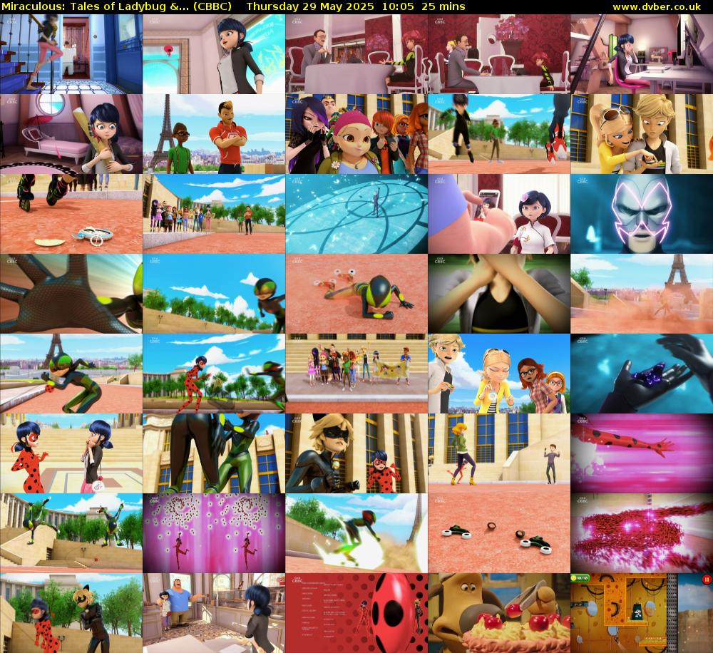Miraculous: Tales of Ladybug &... (CBBC) Thursday 29 May 2025 10:05 - 10:30