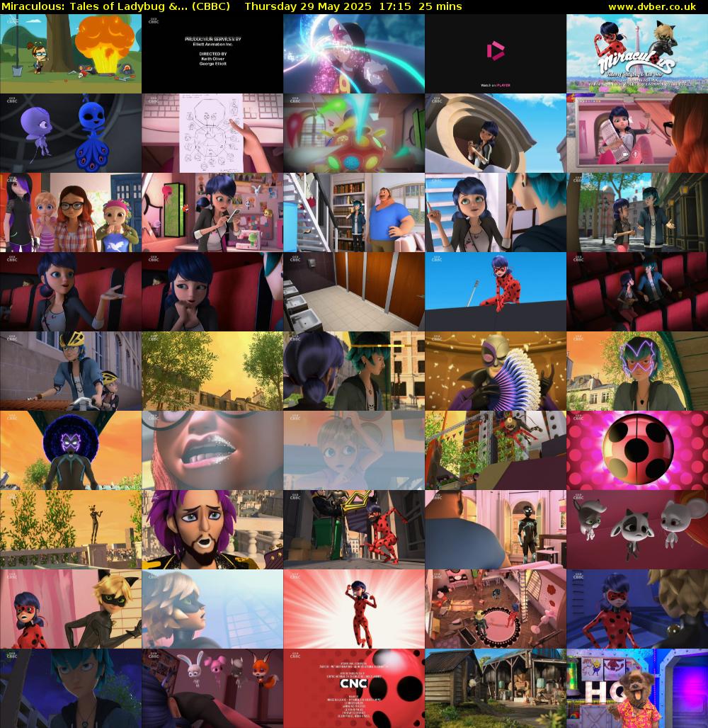 Miraculous: Tales of Ladybug &... (CBBC) Thursday 29 May 2025 17:15 - 17:40