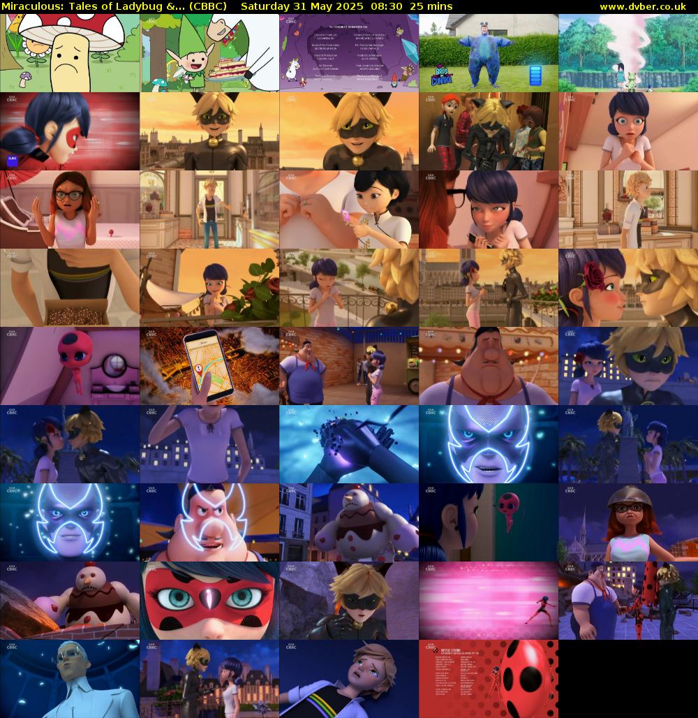 Miraculous: Tales of Ladybug &... (CBBC) Saturday 31 May 2025 08:30 - 08:55