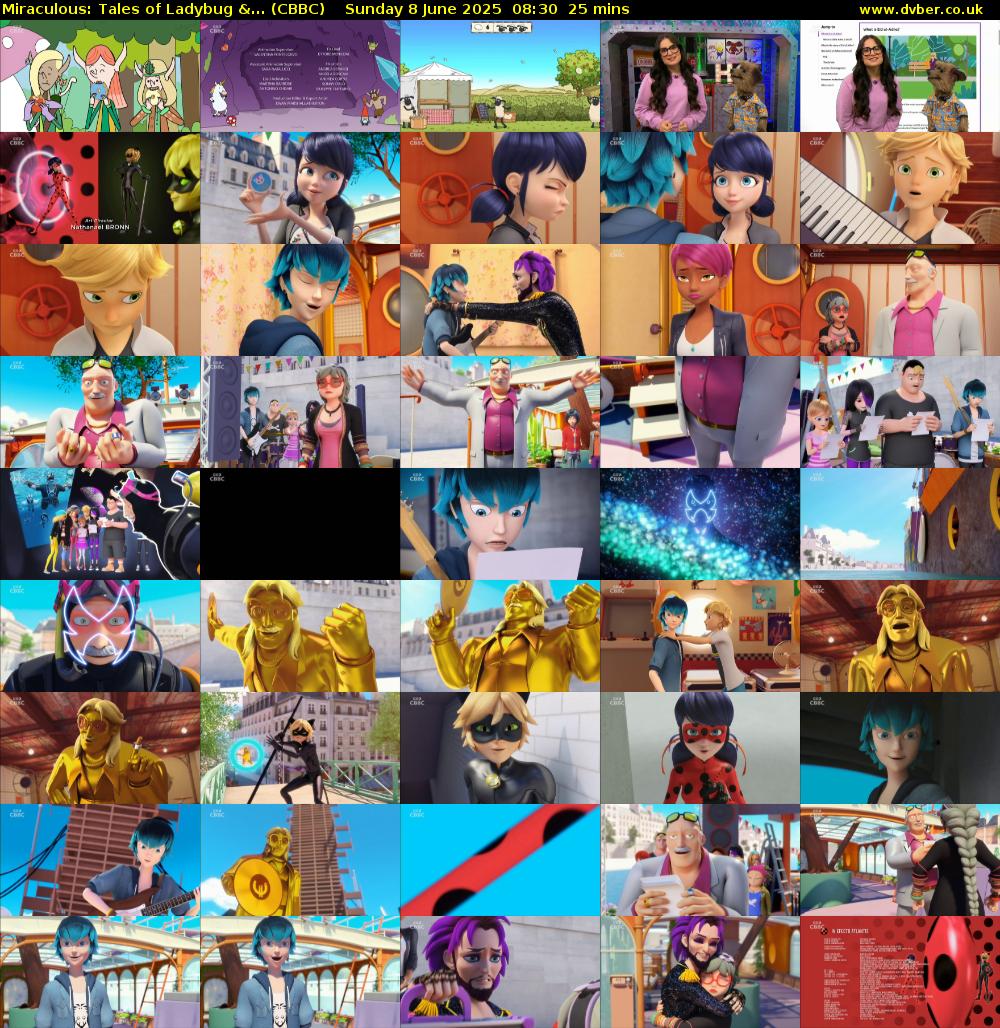 Miraculous: Tales of Ladybug &... (CBBC) Sunday 8 June 2025 08:30 - 08:55