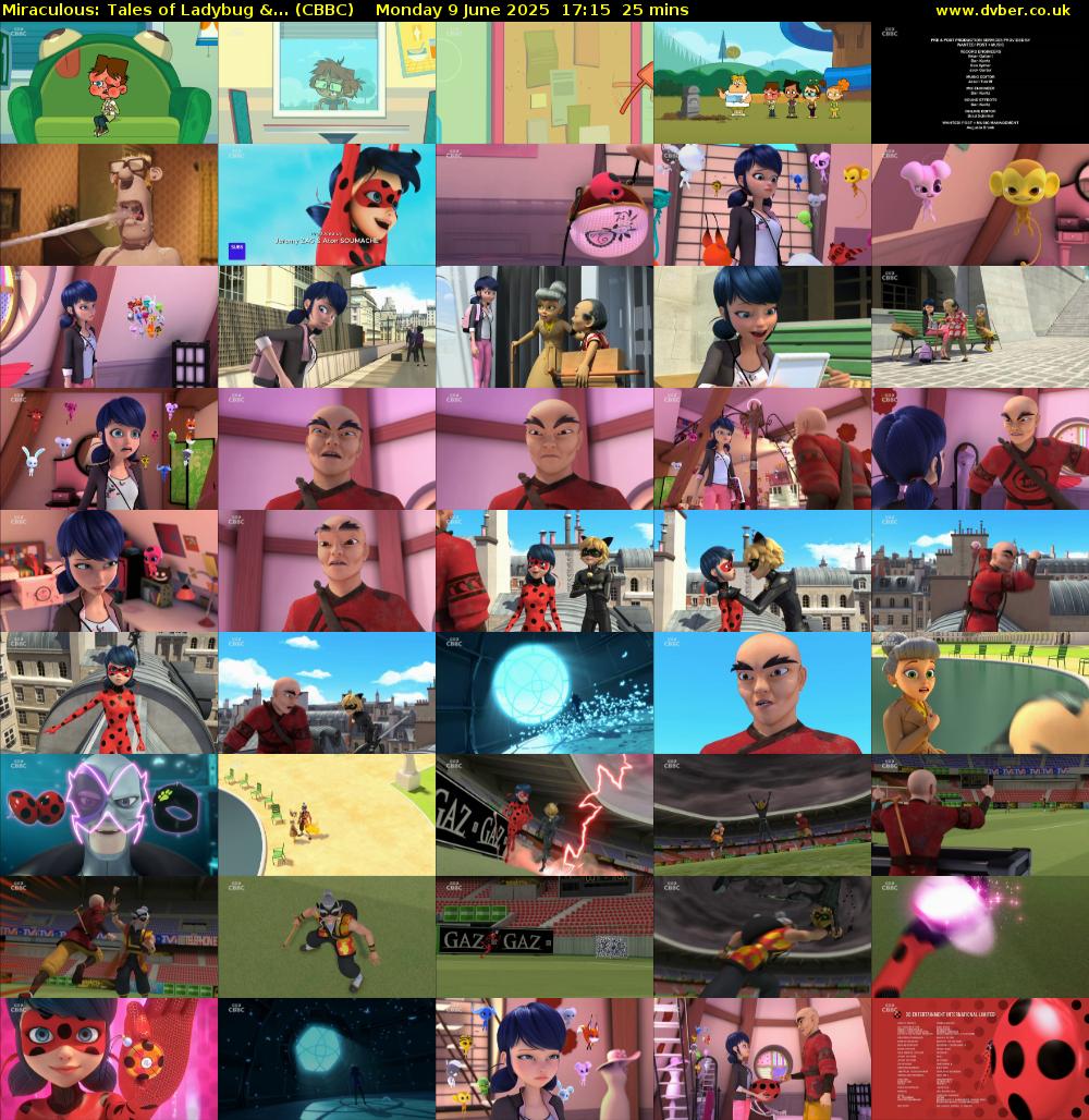 Miraculous: Tales of Ladybug &... (CBBC) Monday 9 June 2025 17:15 - 17:40