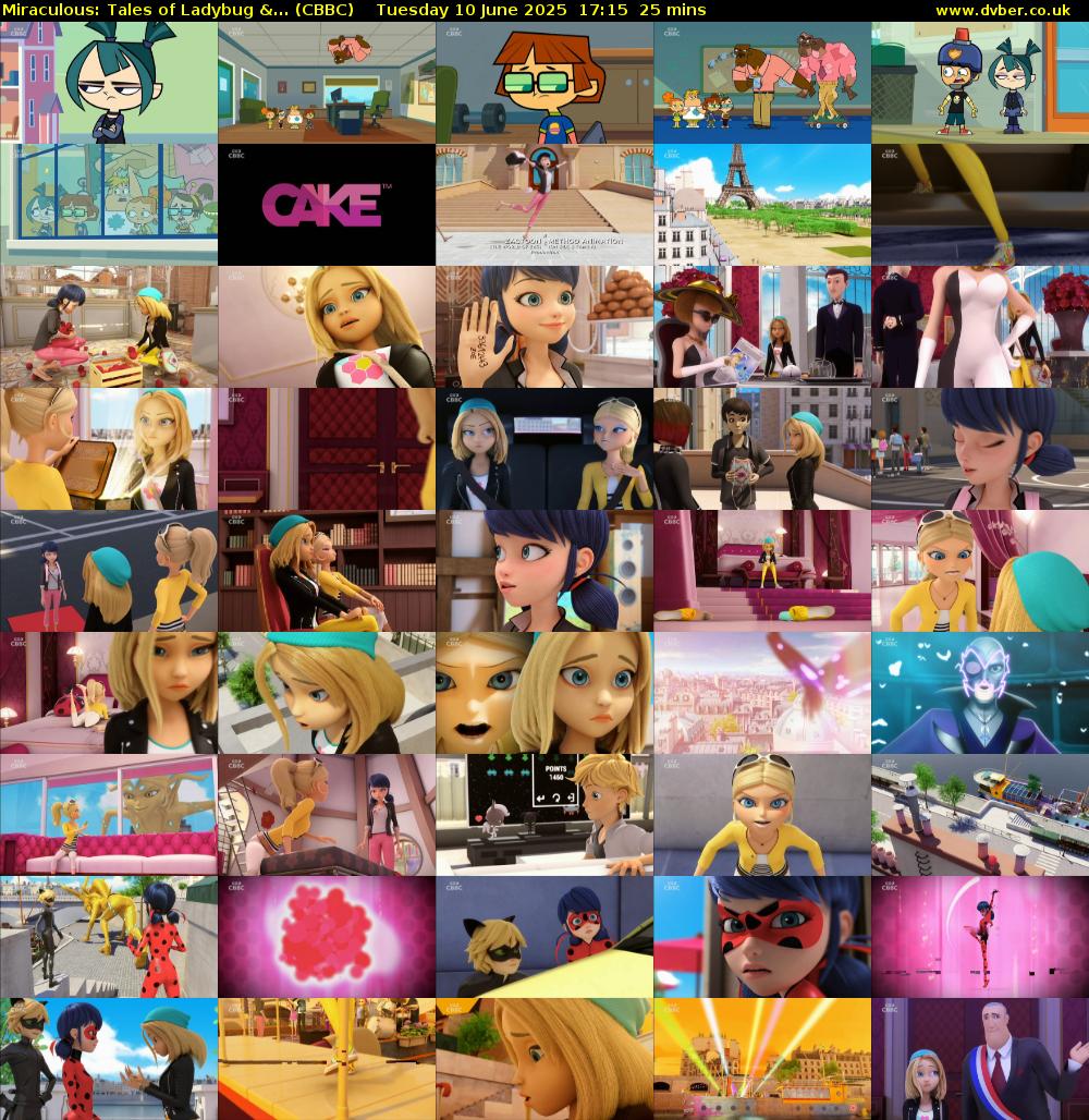 Miraculous: Tales of Ladybug &... (CBBC) Tuesday 10 June 2025 17:15 - 17:40